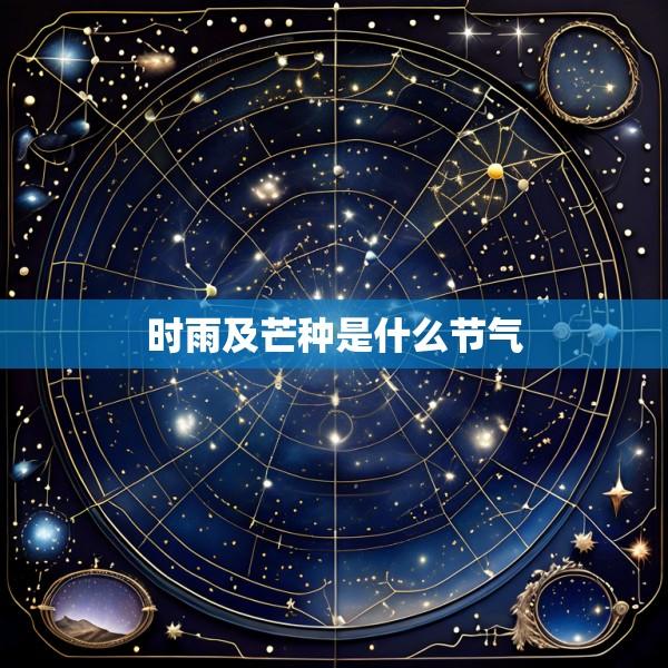 时雨及芒种是什么节气