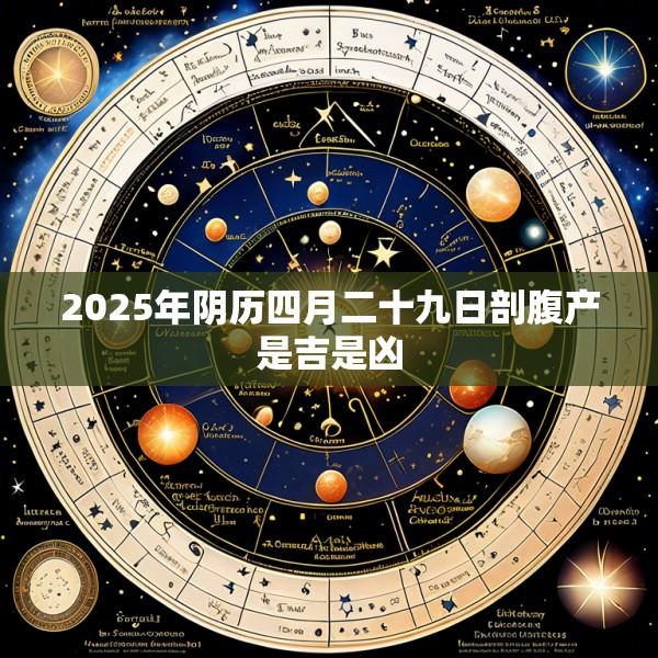 2025年阴历四月二十九日剖腹产是吉是凶