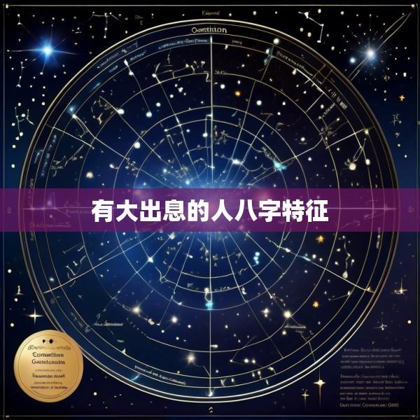 有大出息的人八字特征