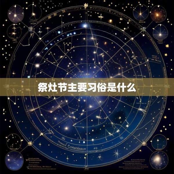 祭灶节主要习俗是什么