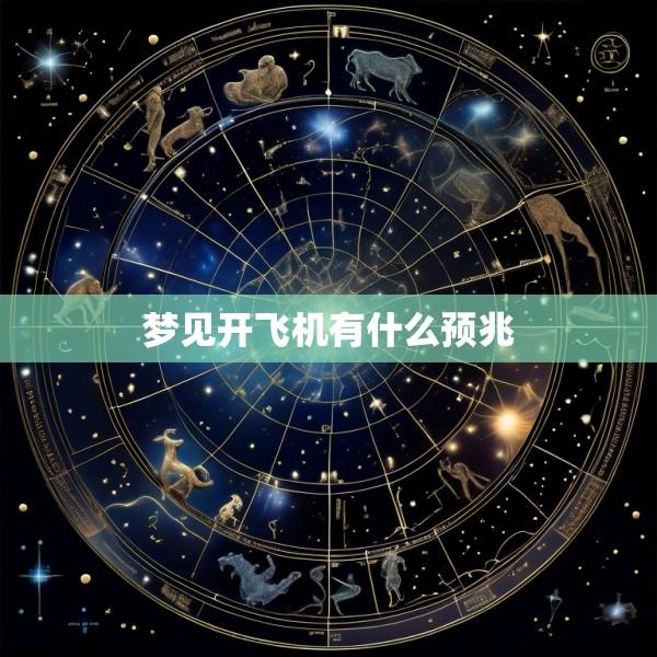 梦见开飞机有什么预兆