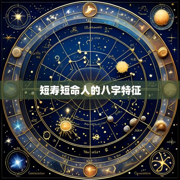 短寿短命人的八字特征