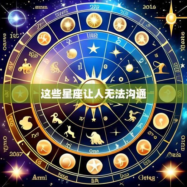 这些星座让人无法沟通