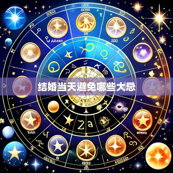 结婚当天避免哪些大忌