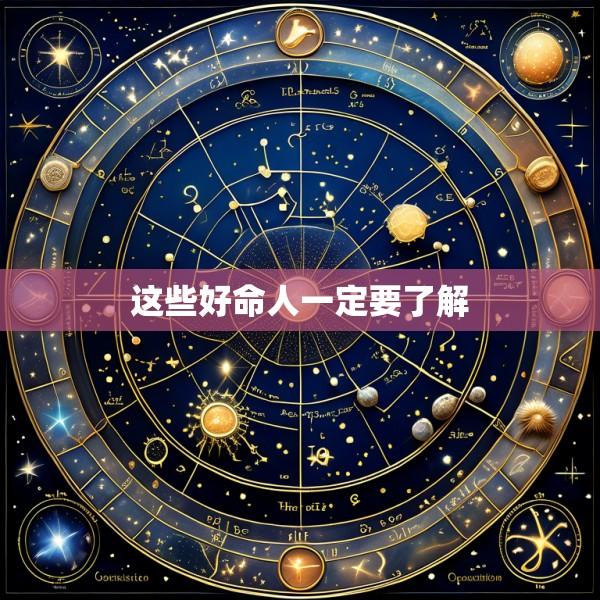 这些好命人一定要了解