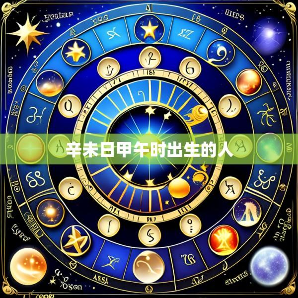 辛未日甲午时出生的人