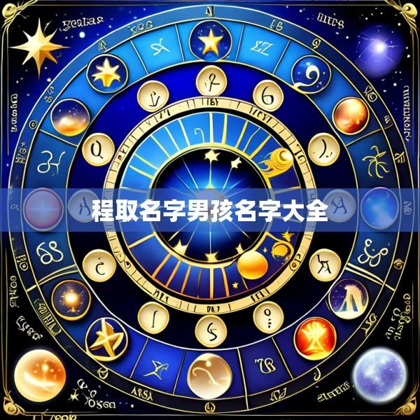 程取名字男孩名字大全