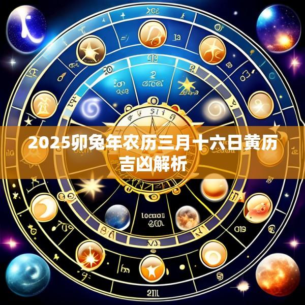 2025卯兔年农历三月十六日黄历吉凶解析