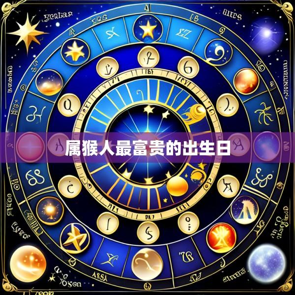 属猴人最富贵的出生日