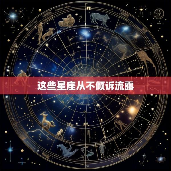 这些星座从不倾诉流露