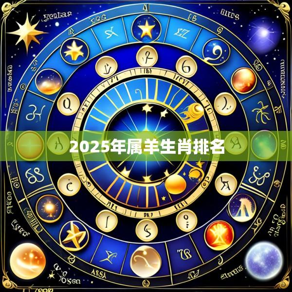 2025年属羊生肖排名