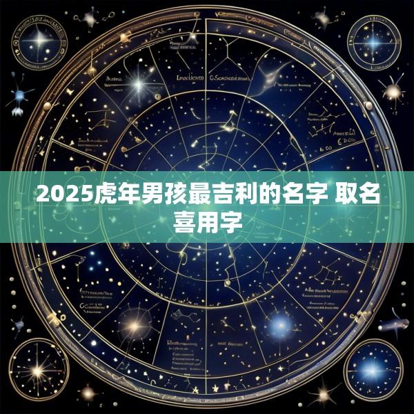 2025虎年男孩最吉利的名字 取名喜用字
