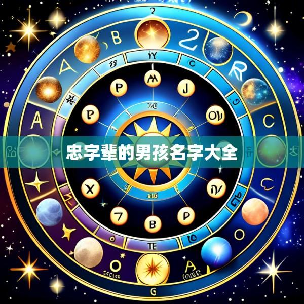忠字辈的男孩名字大全