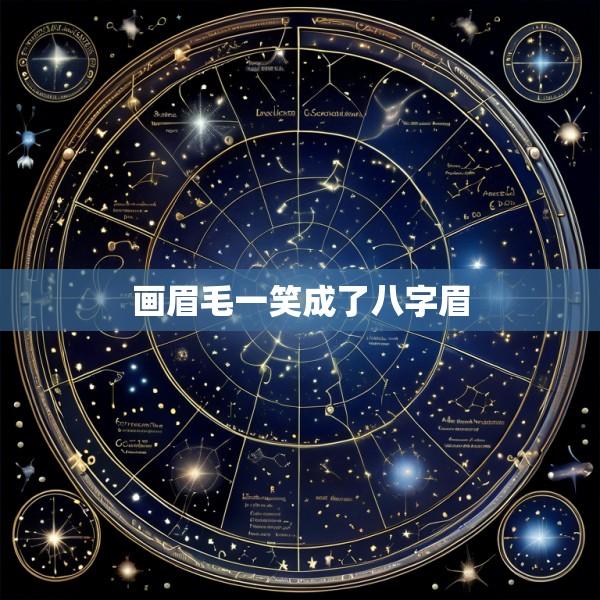画眉毛一笑成了八字眉