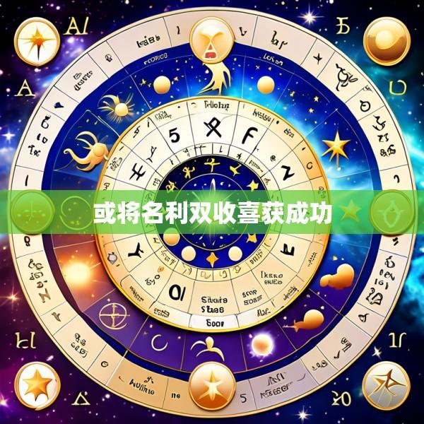 或将名利双收喜获成功