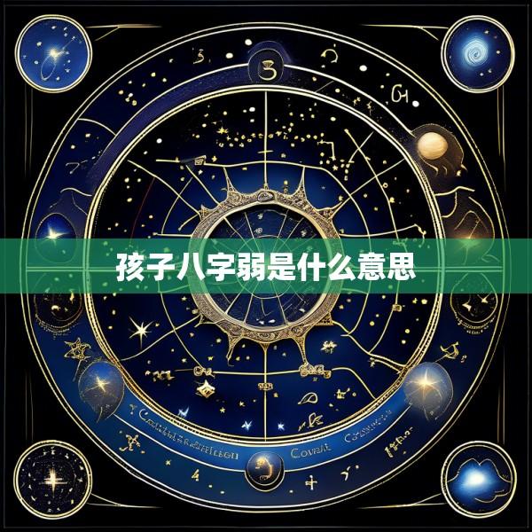 孩子八字弱是什么意思