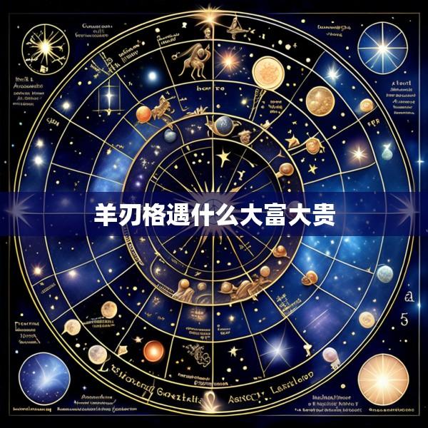 羊刃格遇什么大富大贵