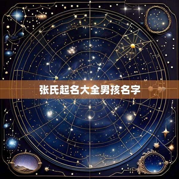 张氏起名大全男孩名字