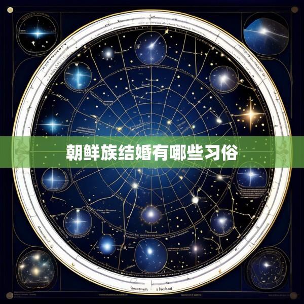 朝鲜族结婚有哪些习俗
