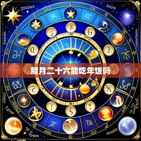 腊月二十六能吃年饭吗