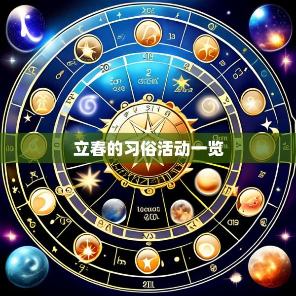 立春的习俗活动一览