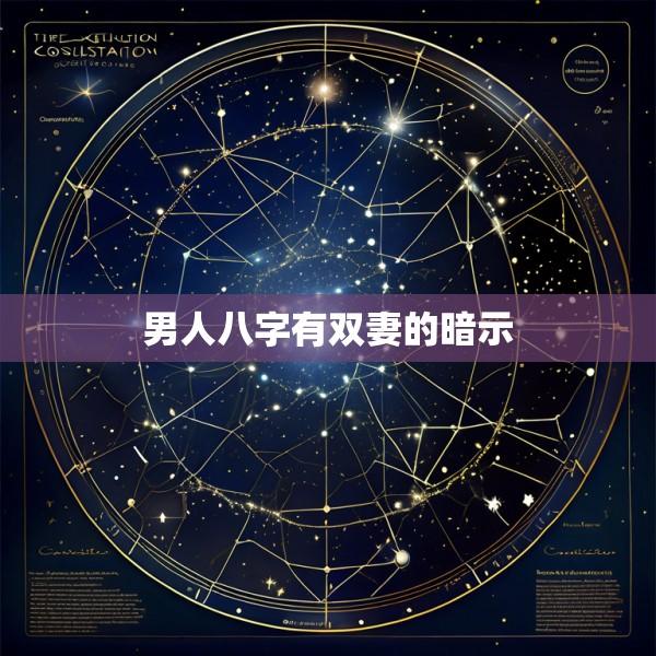 男人八字有双妻的暗示