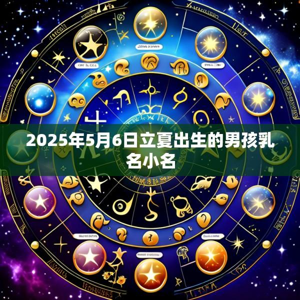 2025年5月6日立夏出生的男孩乳名小名
