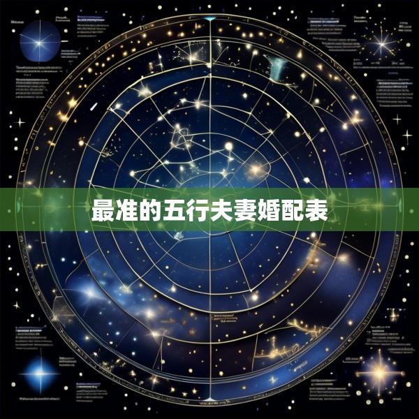 最准的五行夫妻婚配表