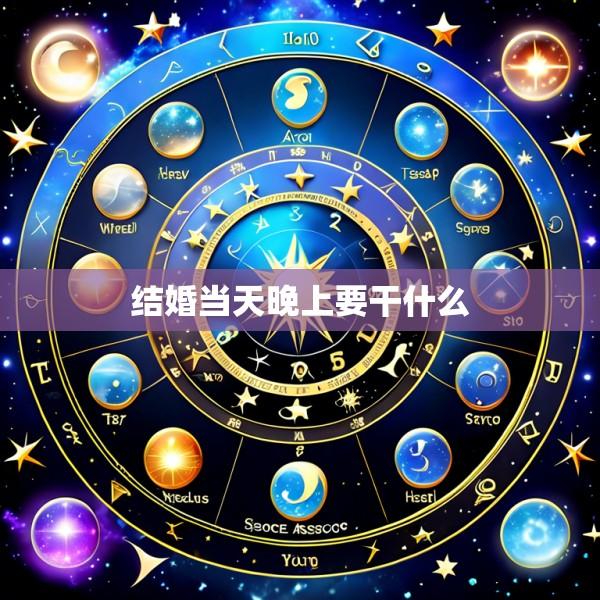 结婚当天晚上要干什么
