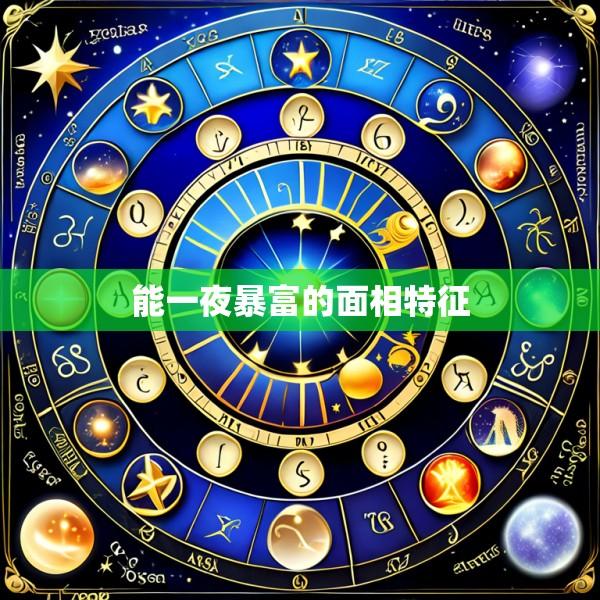 能一夜暴富的面相特征