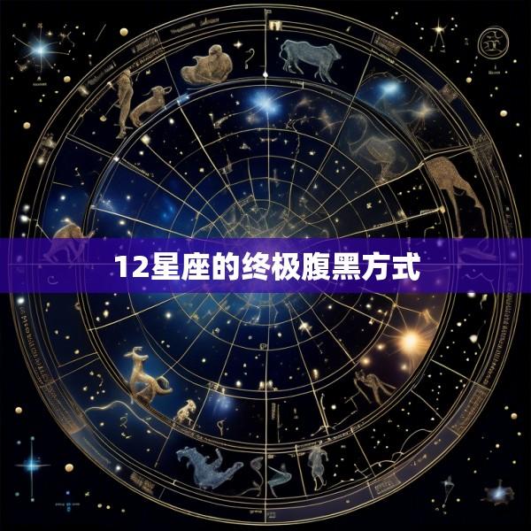 12星座的终极腹黑方式