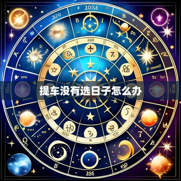 提车没有选日子怎么办