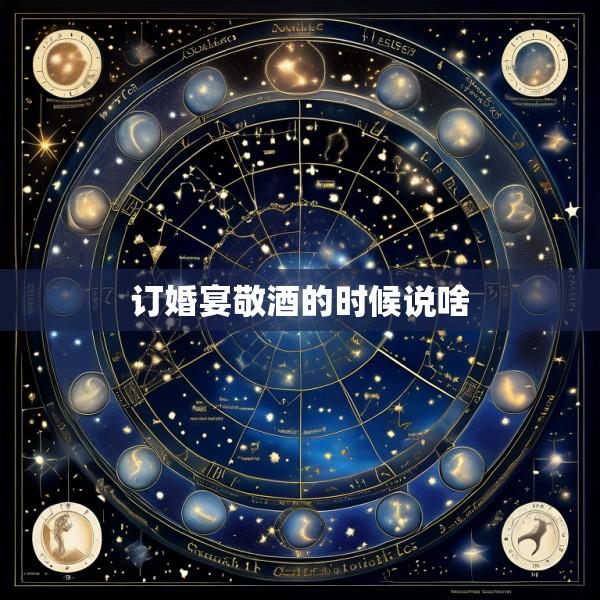 订婚宴敬酒的时候说啥