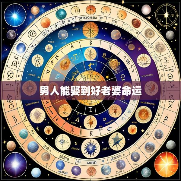 男人能娶到好老婆命运