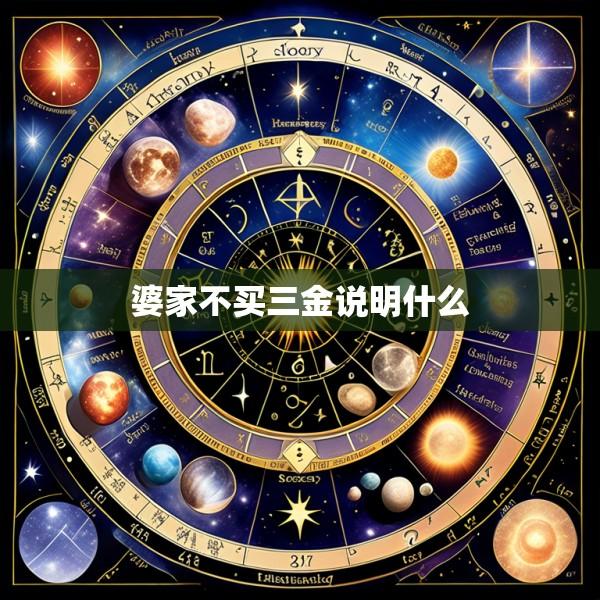 婆家不买三金说明什么
