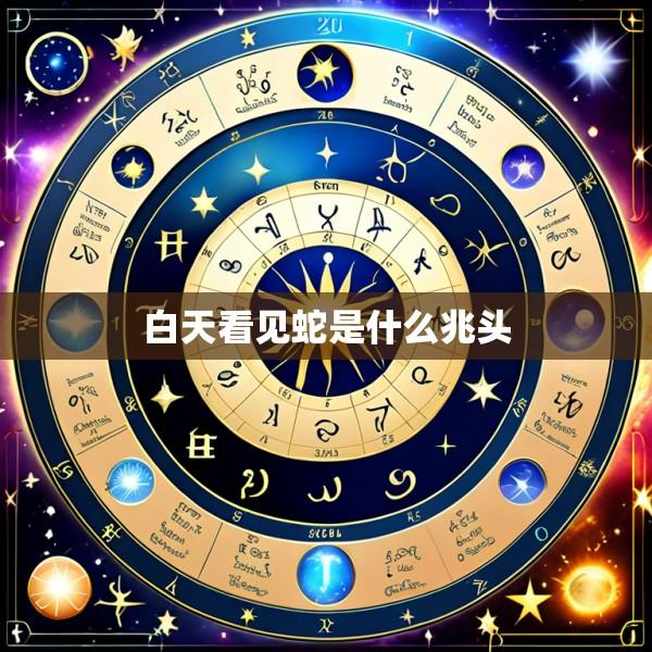白天看见蛇是什么兆头