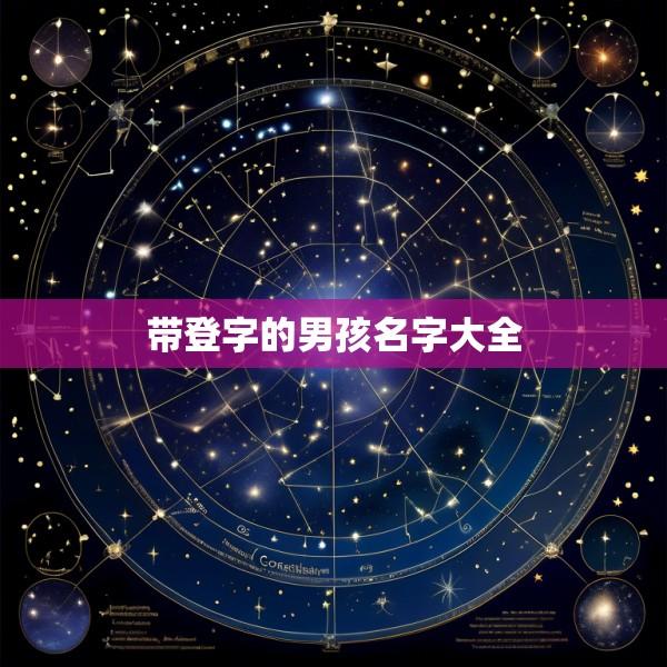 带登字的男孩名字大全