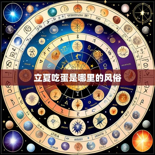 立夏吃蛋是哪里的风俗