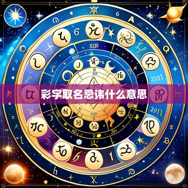 彩字取名忌讳什么意思