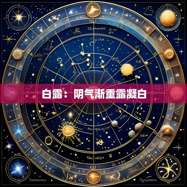 白露：阴气渐重露凝白