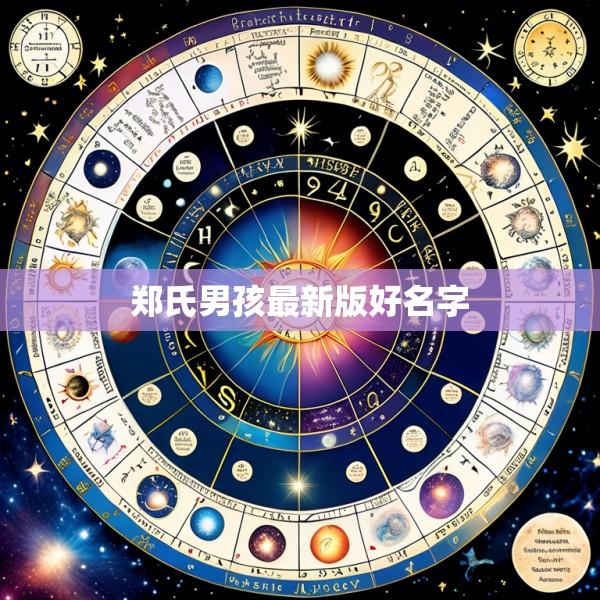 郑氏男孩最新版好名字