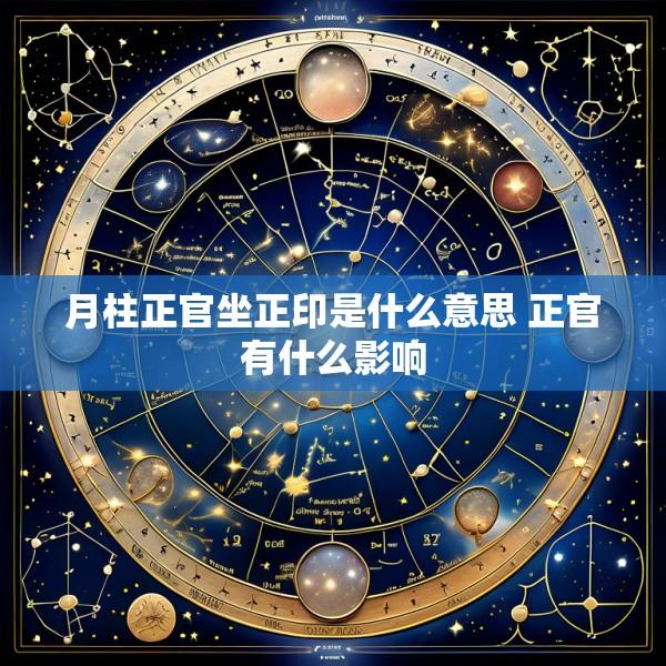 月柱正官坐正印是什么意思 正官有什么影响