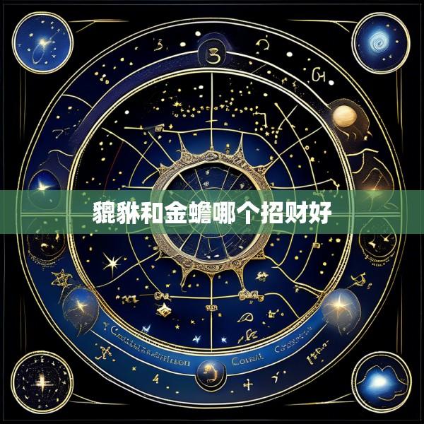 貔貅和金蟾哪个招财好