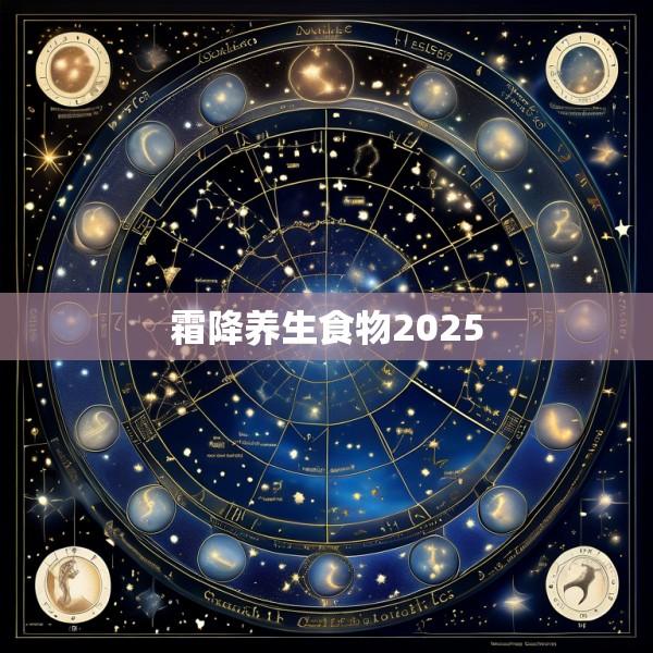 霜降养生食物2025