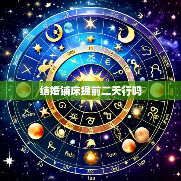 结婚铺床提前二天行吗