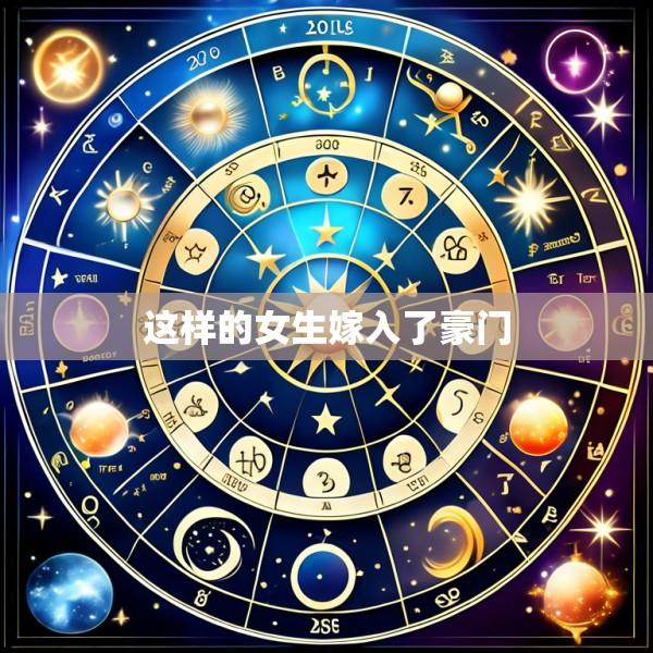 这样的女生嫁入了豪门