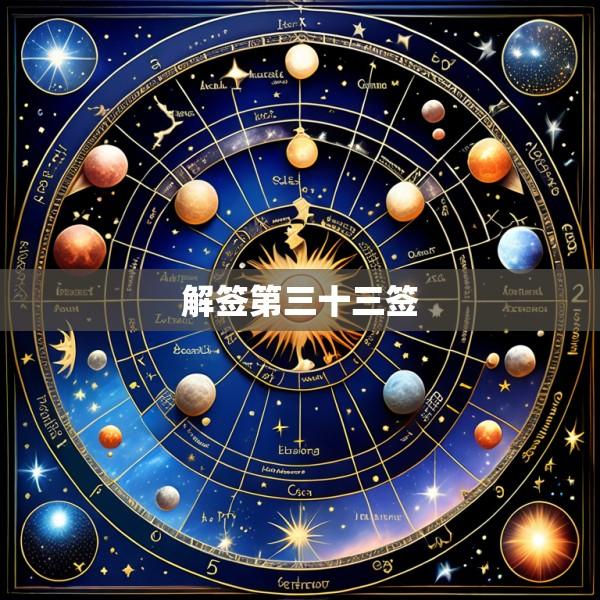 解签第三十三签