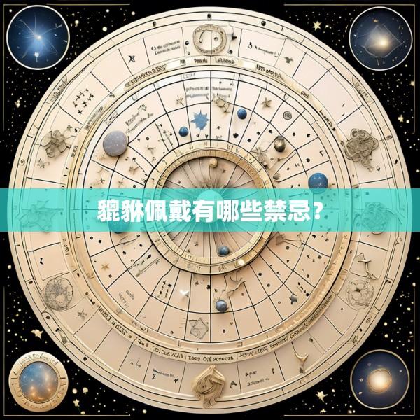 貔貅佩戴有哪些禁忌？