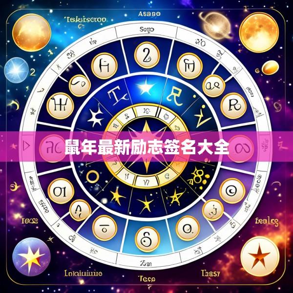 鼠年最新励志签名大全