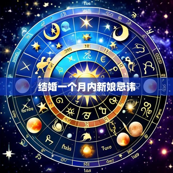 结婚一个月内新娘忌讳